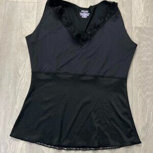 SPANX lace blouse Black lace trim top in excellent condition size XL